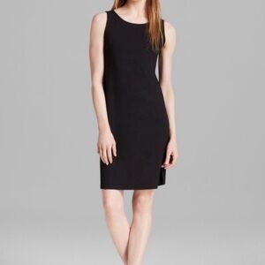 NWT! Eileen Fisher Black Ballet Neck Shift Dress Size Large Black